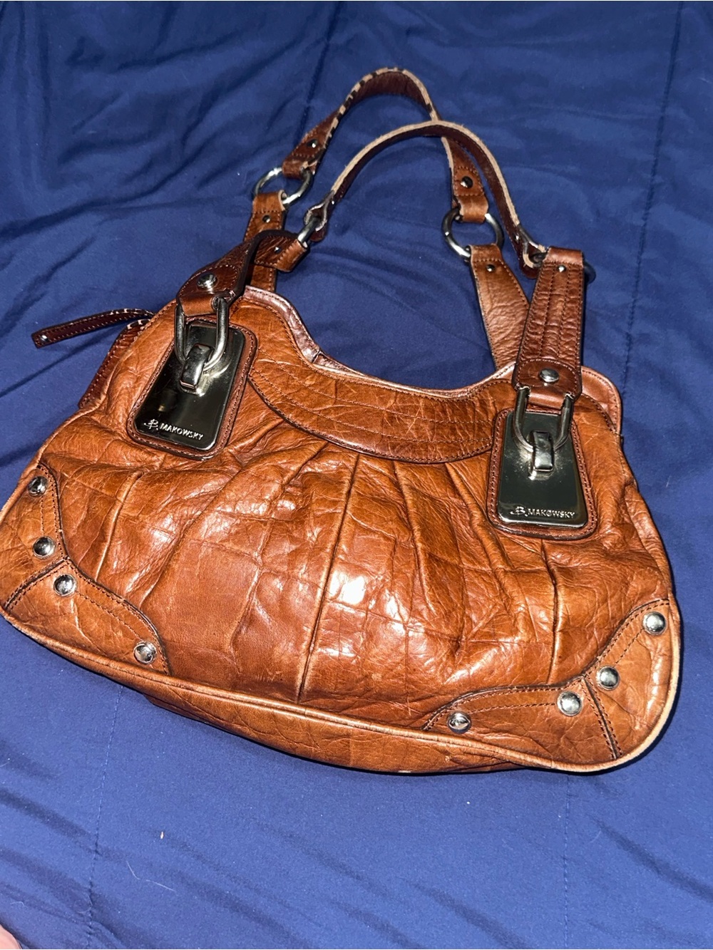 B. Makowsky Brown Leather shoulder bag